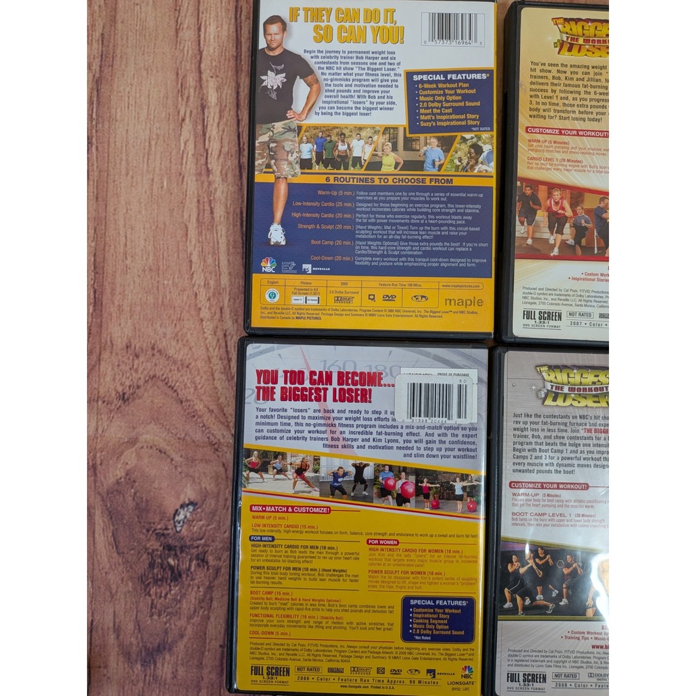 Lot of 4 The Biggest Loser Workout DVDs - Boot Camp, Cardio Max etc - Picture 6 of 7